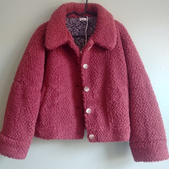Faherty Jackets & Blazers - New With Tags Faherty XL Timber Ridge Fleece Jacket in Henna